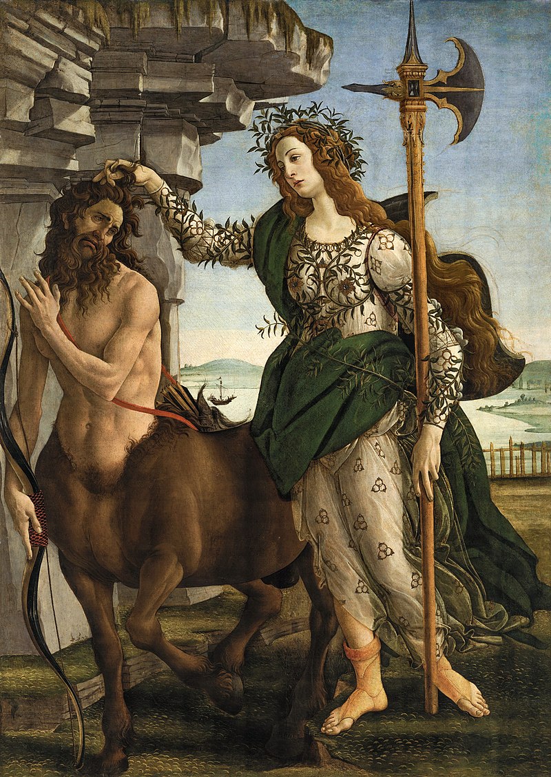 Botticelli and the dual nature of the centaur: because in this intersection between good and evil our time is written