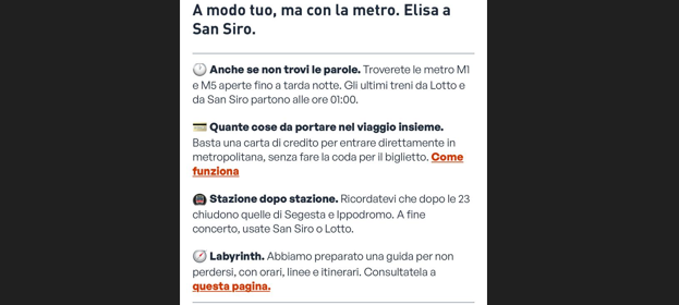 Elisa in concert at San Siro: the Atm app pays homage to her with the titles of her songs and Inter gives her the number 77 shirt