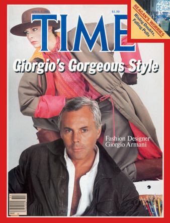 Giorgio Armani sulla cover di Time